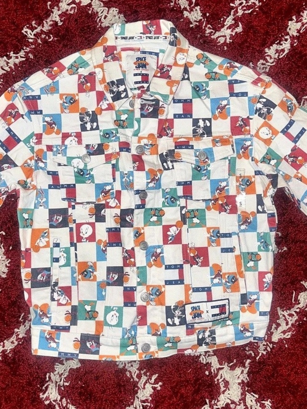 Tommy Hilfiger x Space Jam NWT All-Over Print Denim Trucker Jacket - Small